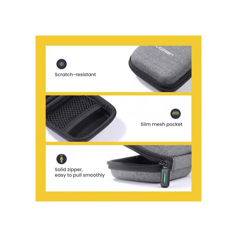 ყურსასმენის ქეისი UGREEN LP128 (70577), Headphone Case, Gray