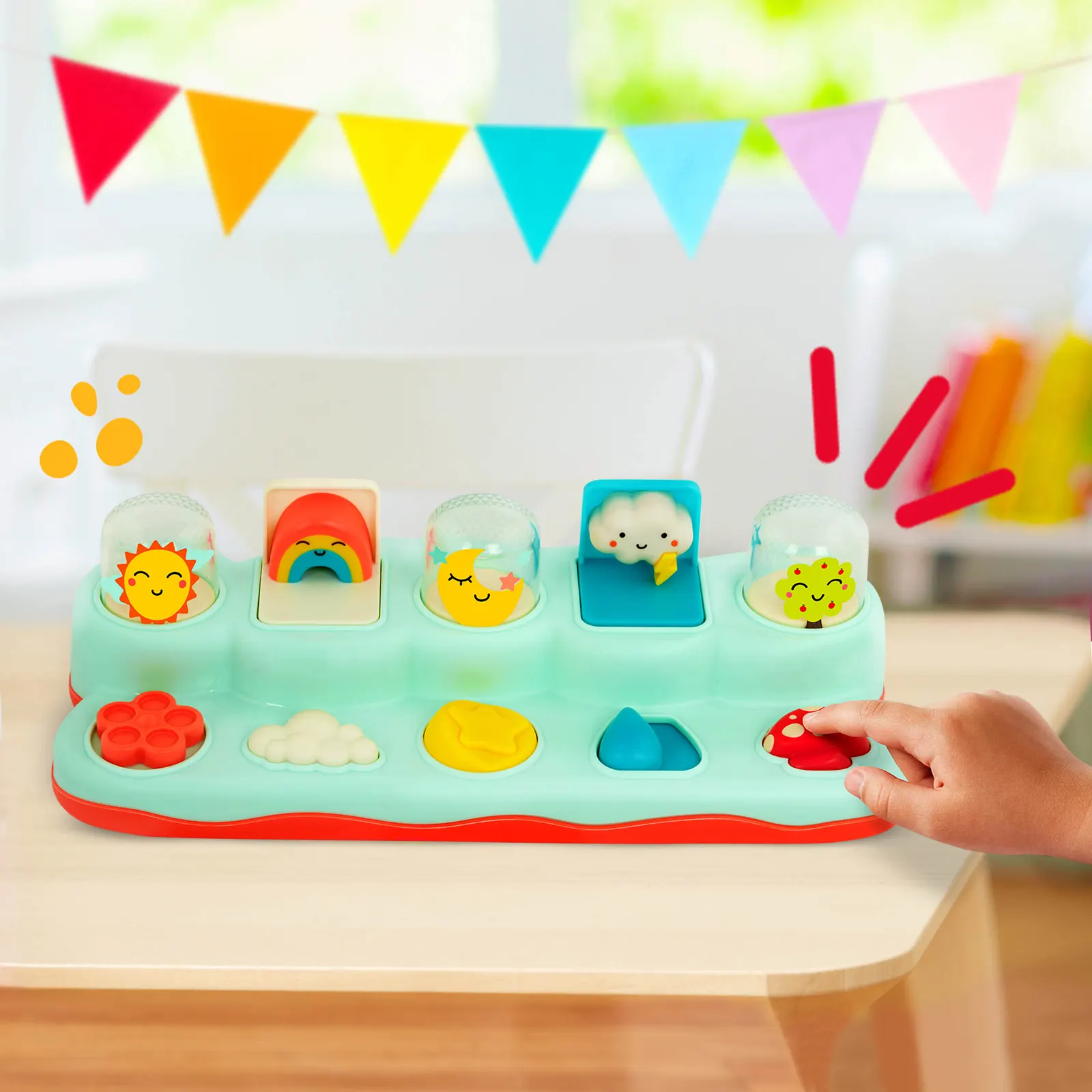 საგანმანათლებლო სათამაშო Btoys POPPING PALS INTERACTIVE TOY