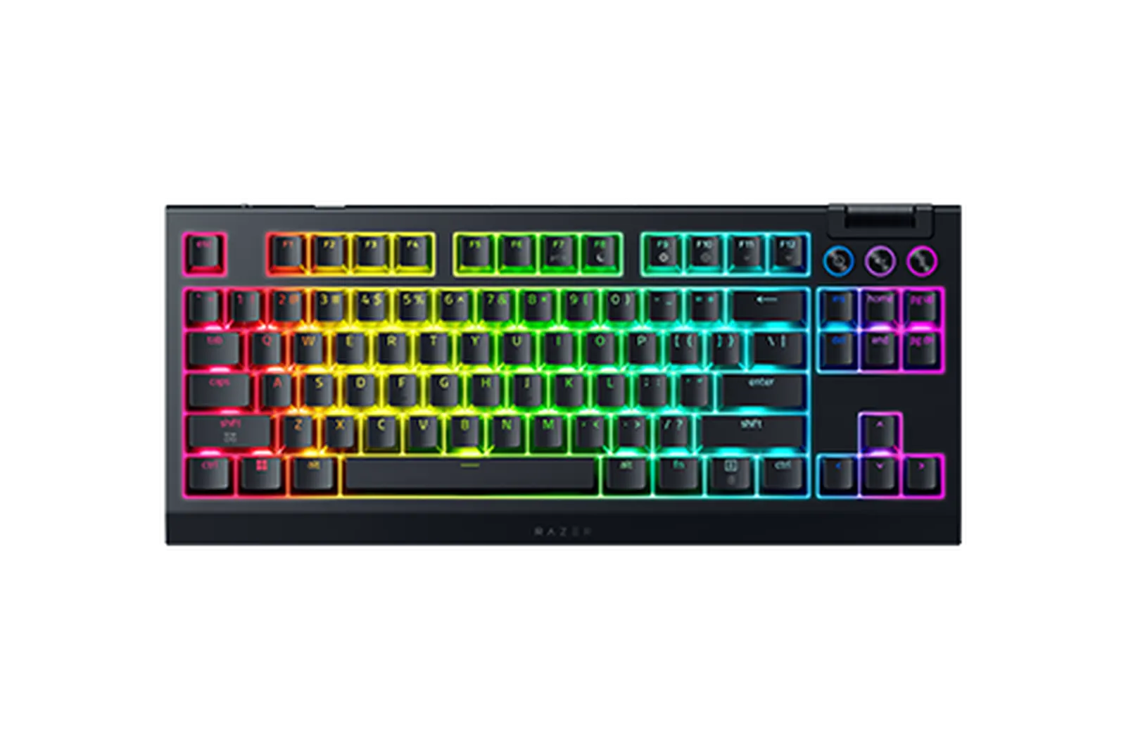 Razer Keyboard mechanical BlackWidow V4 TKL HyperSpeed, 87key, Orange Switch Gen-3, USB-A/WL/BT, EN, RGB, black