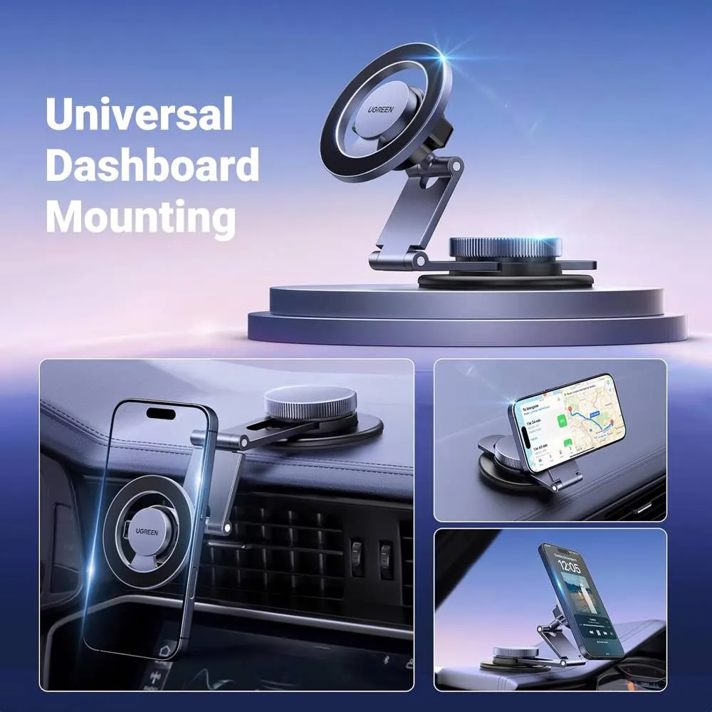 მობილურის დამჭერი UGREEN LP865 (45577), Dashboard Magnetic Car Phone Mount, Gray