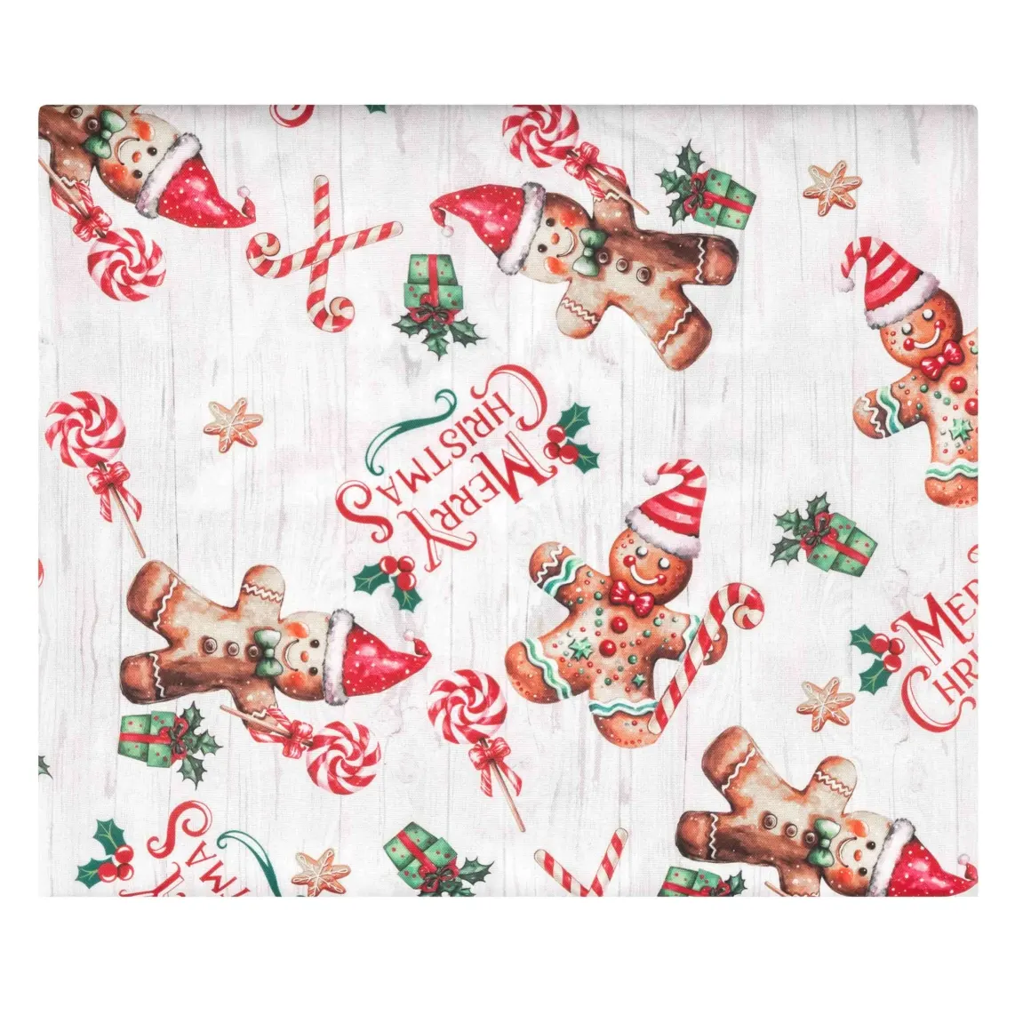 სუფრის გადასაფარებელი Ardesto Tablecloth Christmas Gingerbread 140x180cm, 100% polyester, red