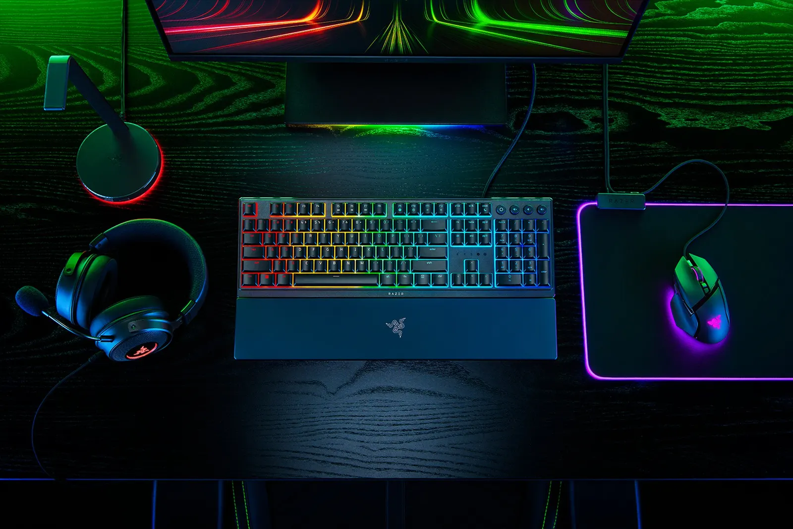 Razer Keyboard Ornata V3 RGB 104key Mecha-Membrane Switch USB EN, black
