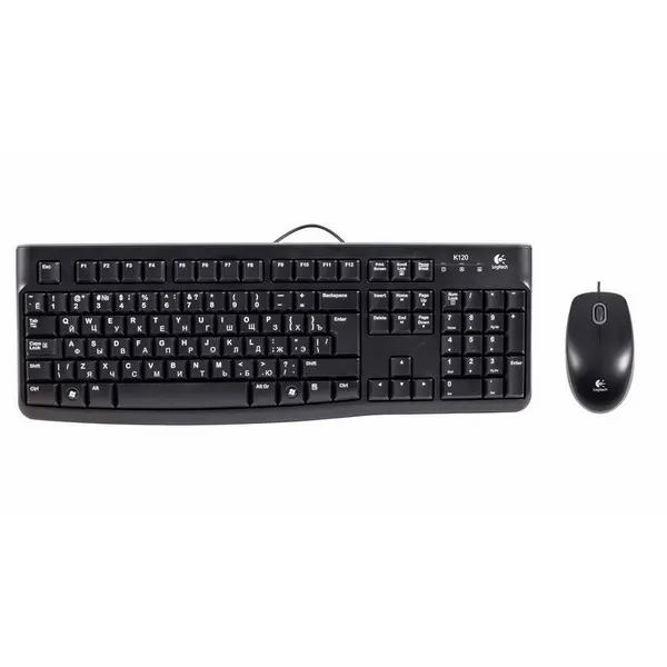 კლავიატურა-მაუსი Logitech MK120 Wired Combo Black