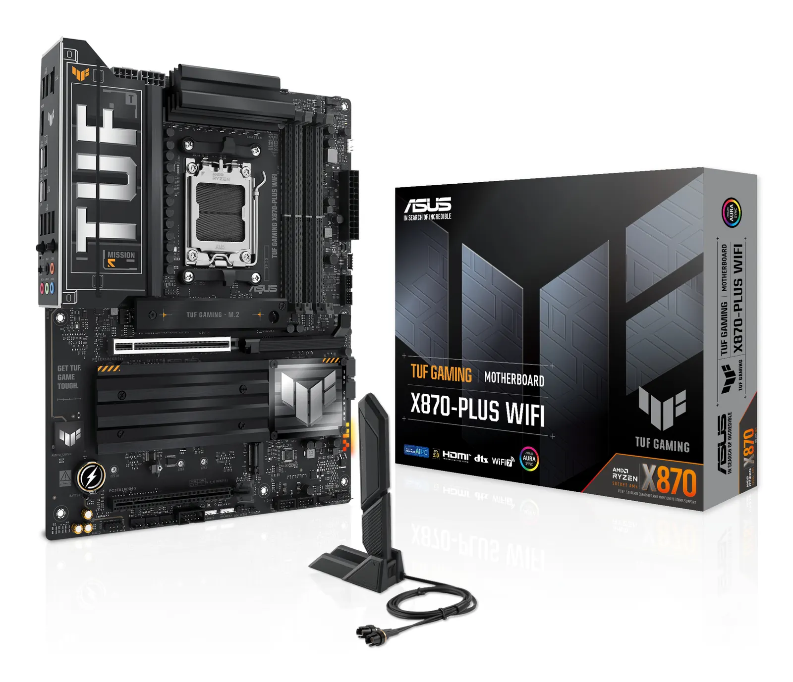 დედაპლატა ASUS Motherboard TUF GAMING X870-PLUS WIFI sAM5 X870 4xDDR5 M.2 HDMI WiFi BT ATX