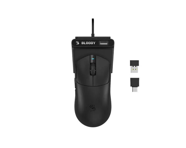 მაუსი A4Tech Bloody R77 Ultra Dock Dual Mode Wireless Gaming Mouse Black