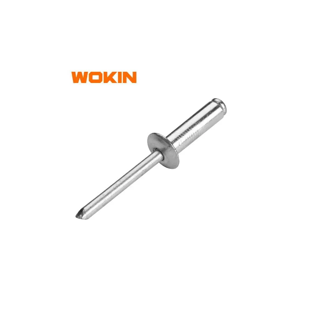 მოქლონი ალუმინის ტყვიები Wokin 216610, 3.2, 10MM, 50Pcs, Open End Blind Rivet, Silver