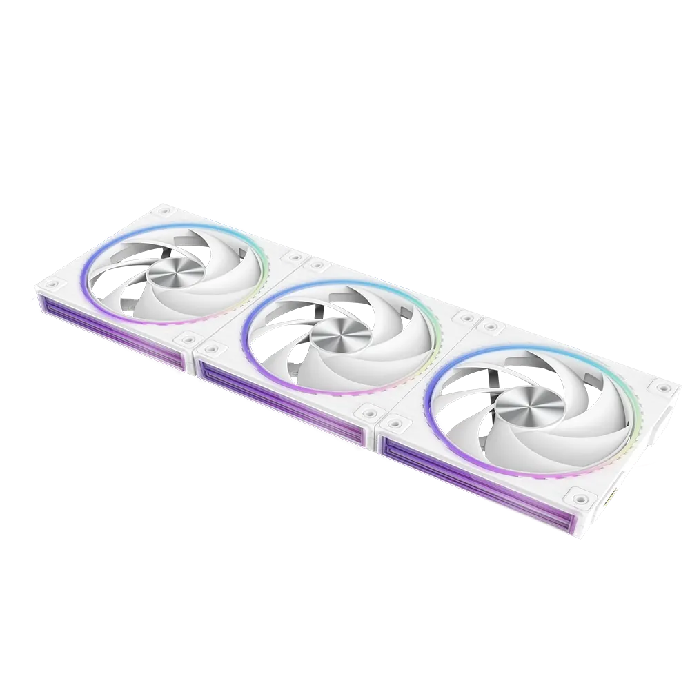 Zalman Case Fan ZM-DF120A3 ARGB, 3x120mm, 800-2300rpm, 4pin, PWM, 3pin+5VARGB, 34,5dBa, POGO pin, Magnetic, white