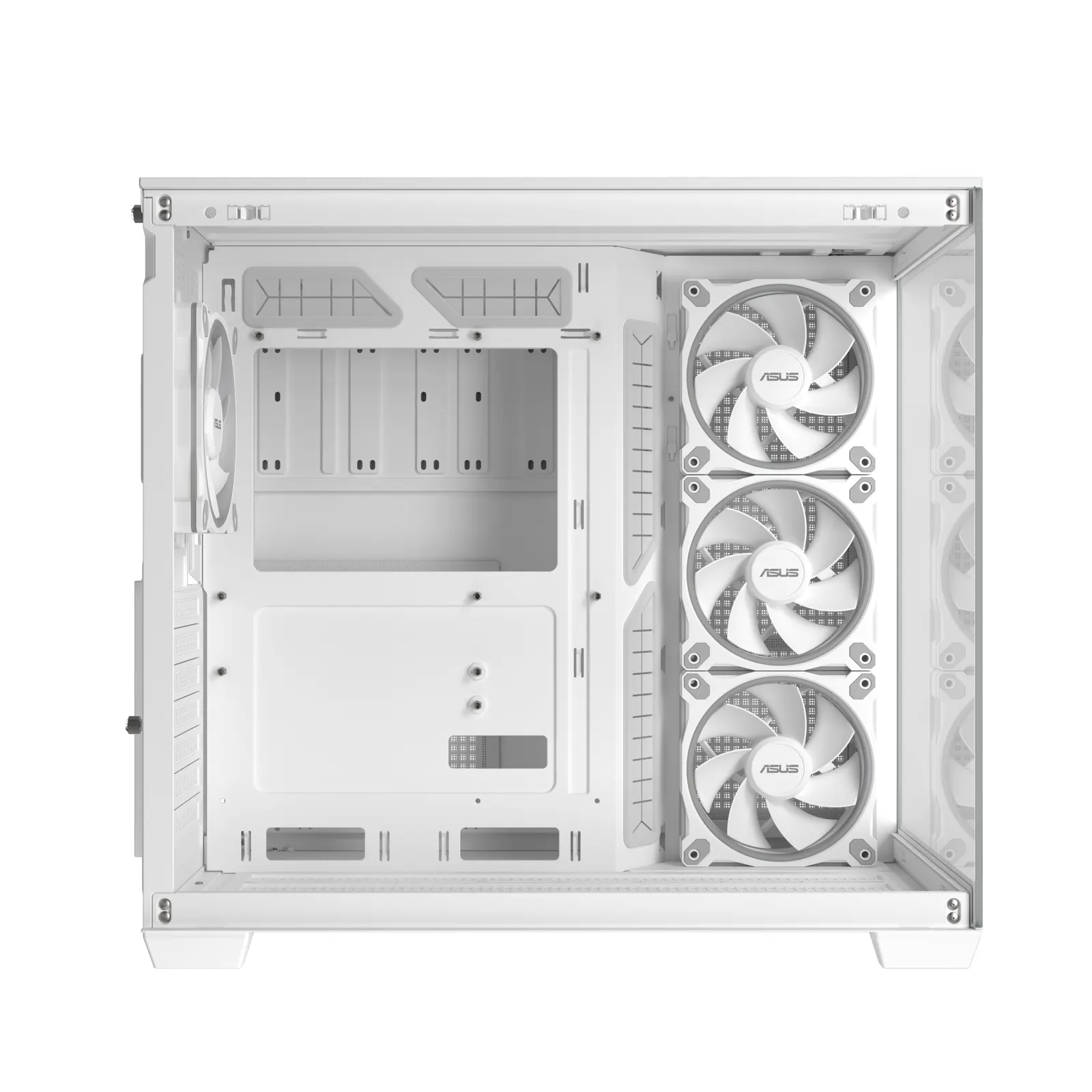ქეისი ASUS A32 PLUS TG ARGB – Mid Tower | ATX/mATX/Mini-ITX | TG | 4×120mm ARGB Fans | GPU 420mm | CPU Cooler 165mm | 360mm Radiator | White