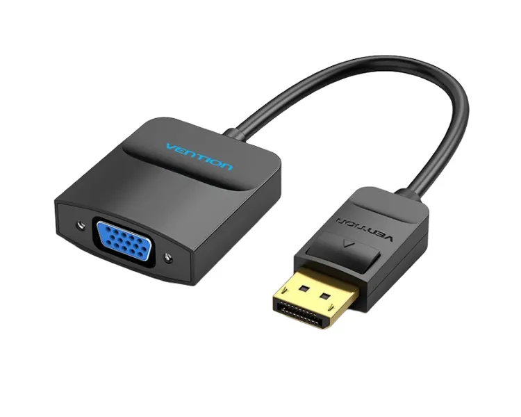 ადაპტერი Vention HBFBB 1080P/60Hz DisplayPort to VGA Converter 0.15m Black