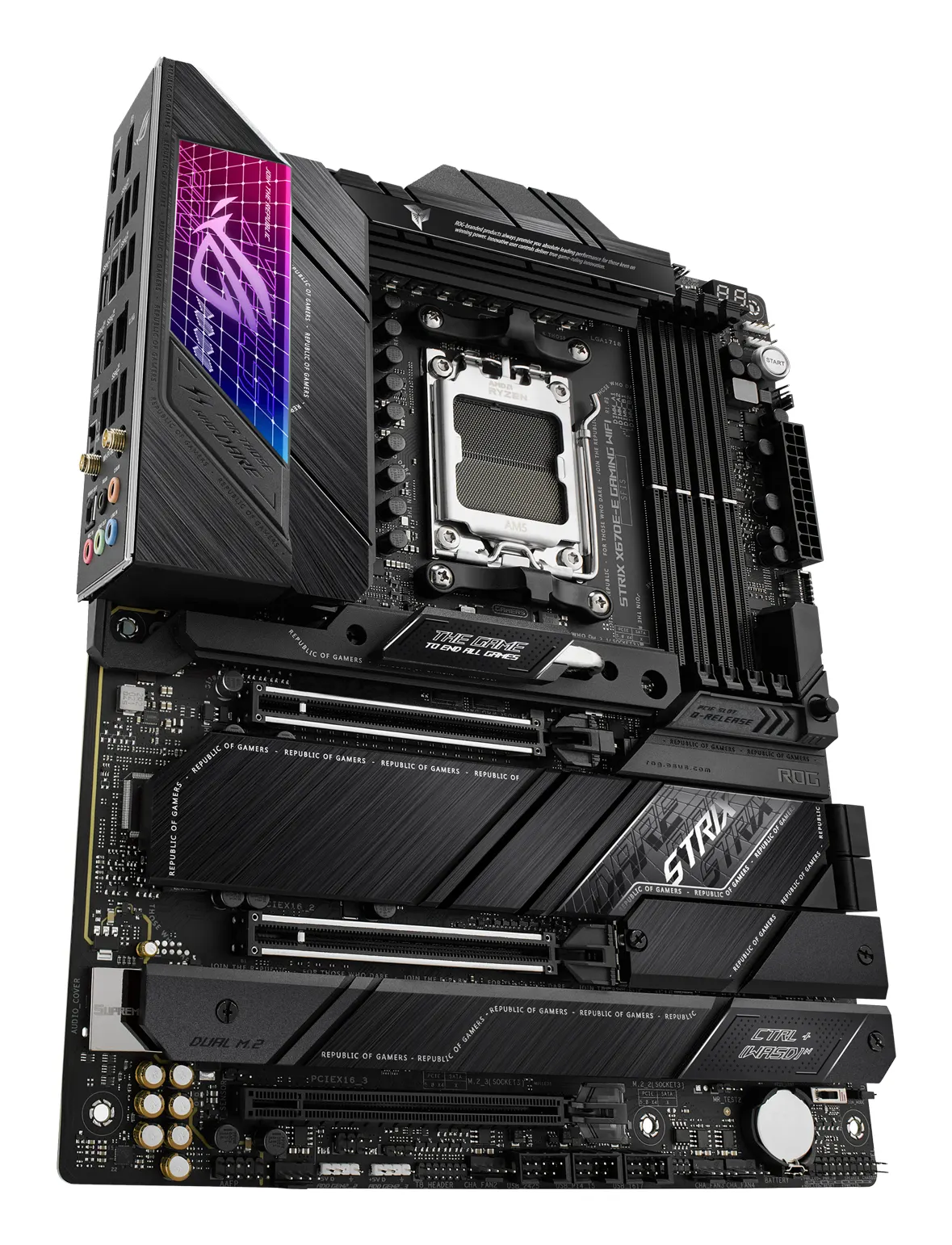ASUS Motherboard ROG STRIX X670E-E GAMING WIFI sAM5 X670 4xDDR5 M.2 HDMI DP WiFi BT ATX