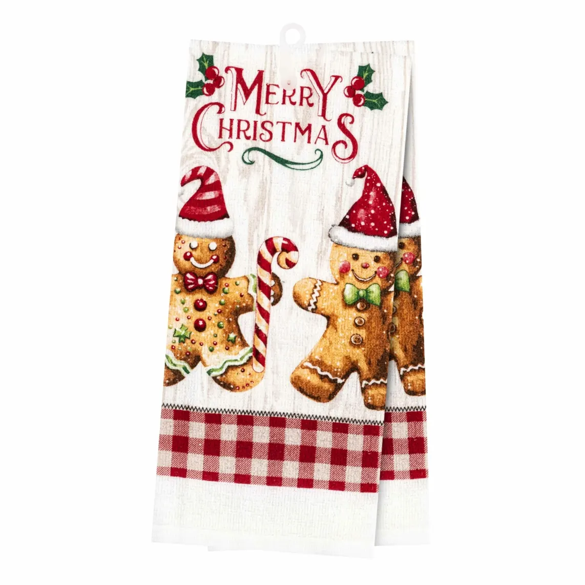 სამზარეულოს პირსახოცი Ardesto Kitchen towel set Christmas Gingerbread 38x63cm, 2pcs, 100% cotton, red