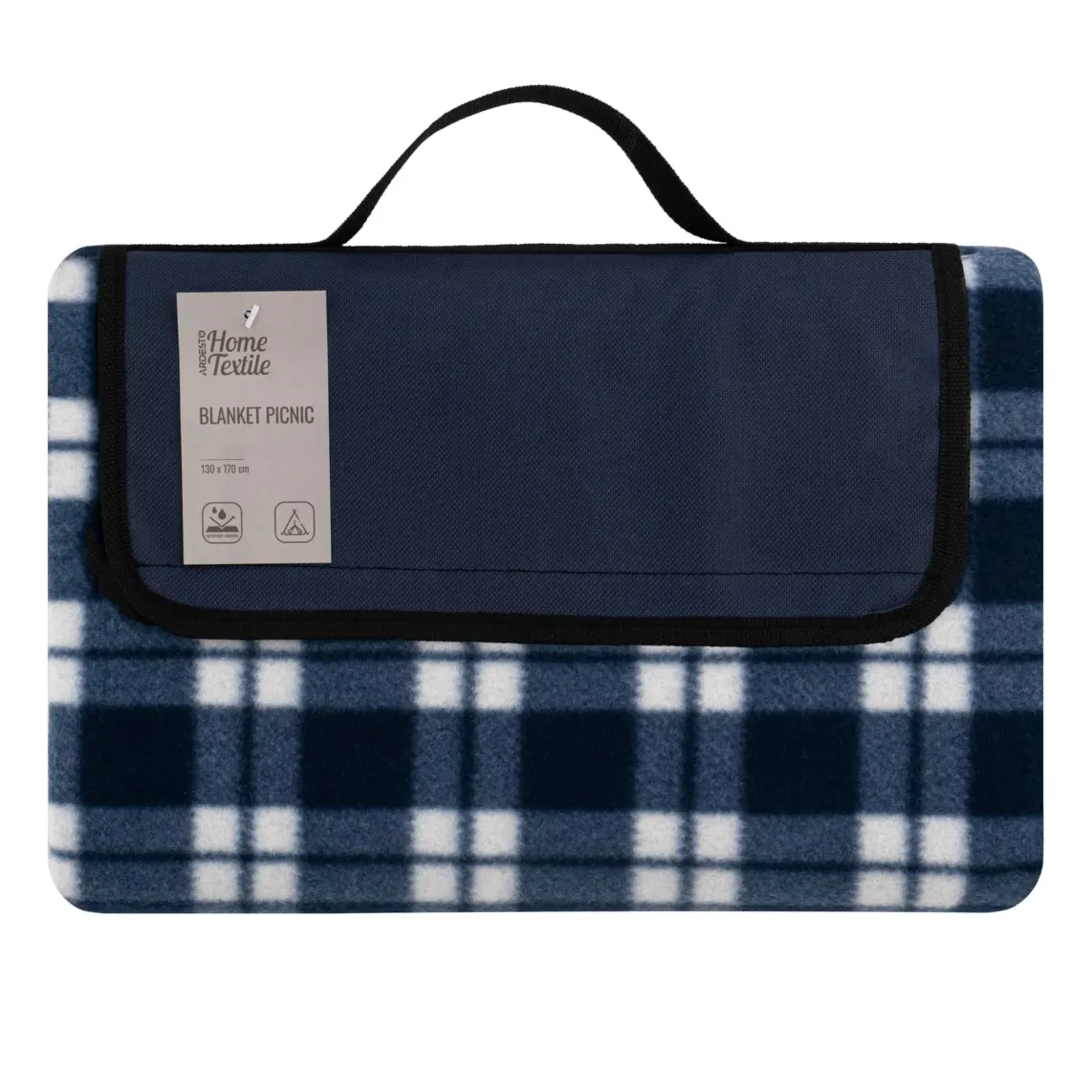 პლედი Ardesto Blanket Picnic 130x170cm, 100% polyester, blue tartan