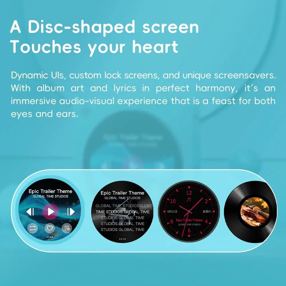 Hi-Res აუდიო პლეერი FiiO SNOWSKY DISC F5381D HiFi Music Player, Dual DAC Digital Audio Player, Bluetooth 5.4 LDAC, Touchscreen Blue