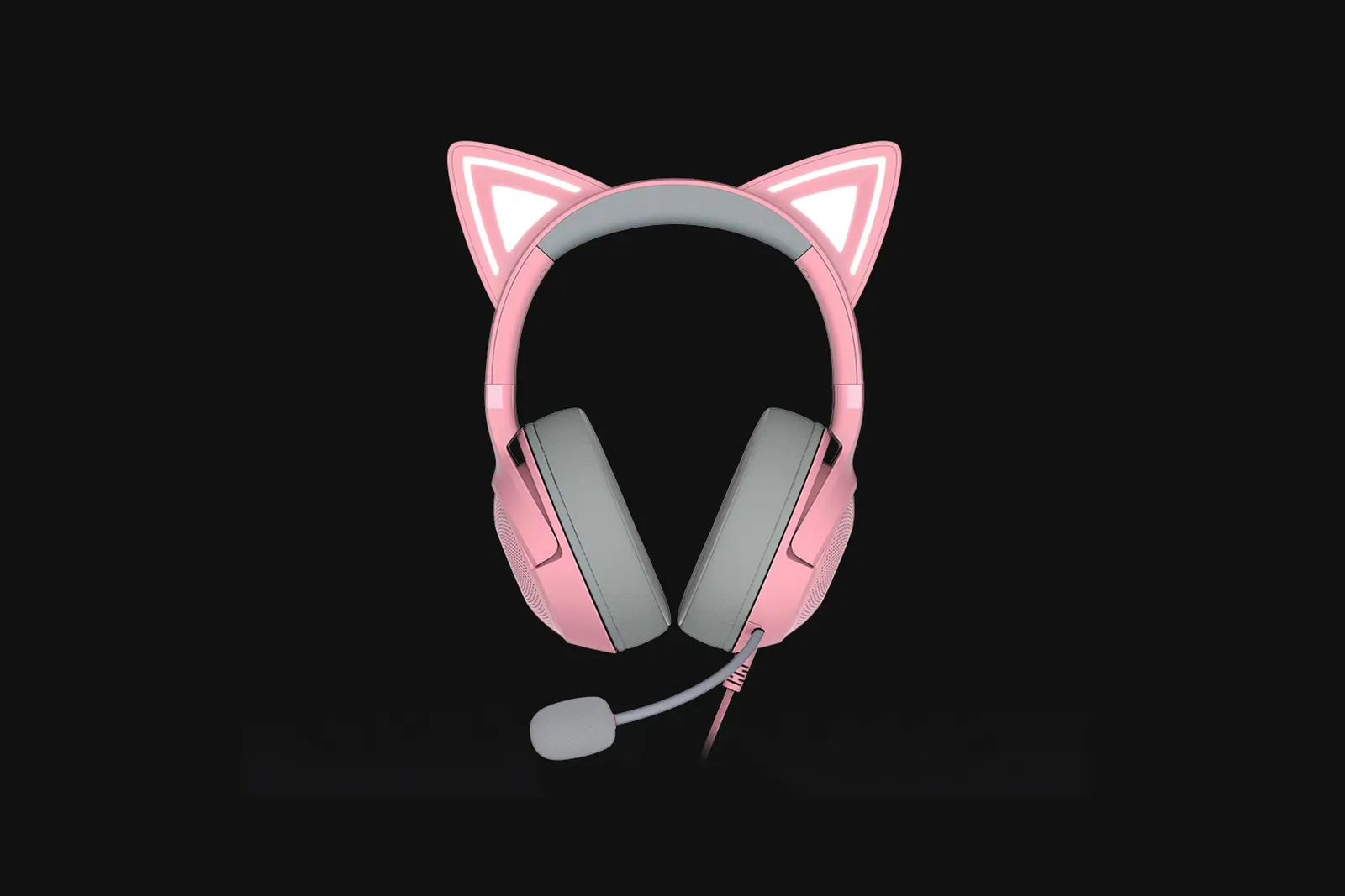 Razer Headset Kraken Kitty V2, RGB, USB, Quartz Ed