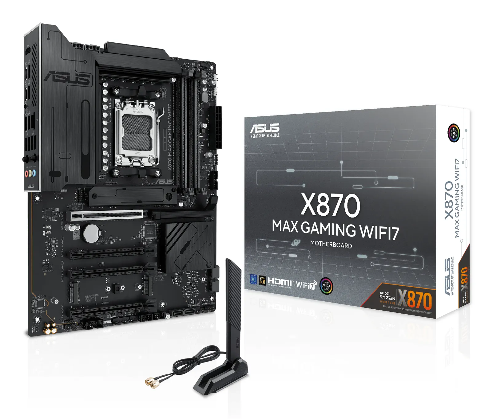დედაპლატა Motherboard ASUS X870 MAX GAMING WIFI7 sAM5 X870 4xDDR5 M.2 HDMI USB Type-C Wi-Fi BT ATX