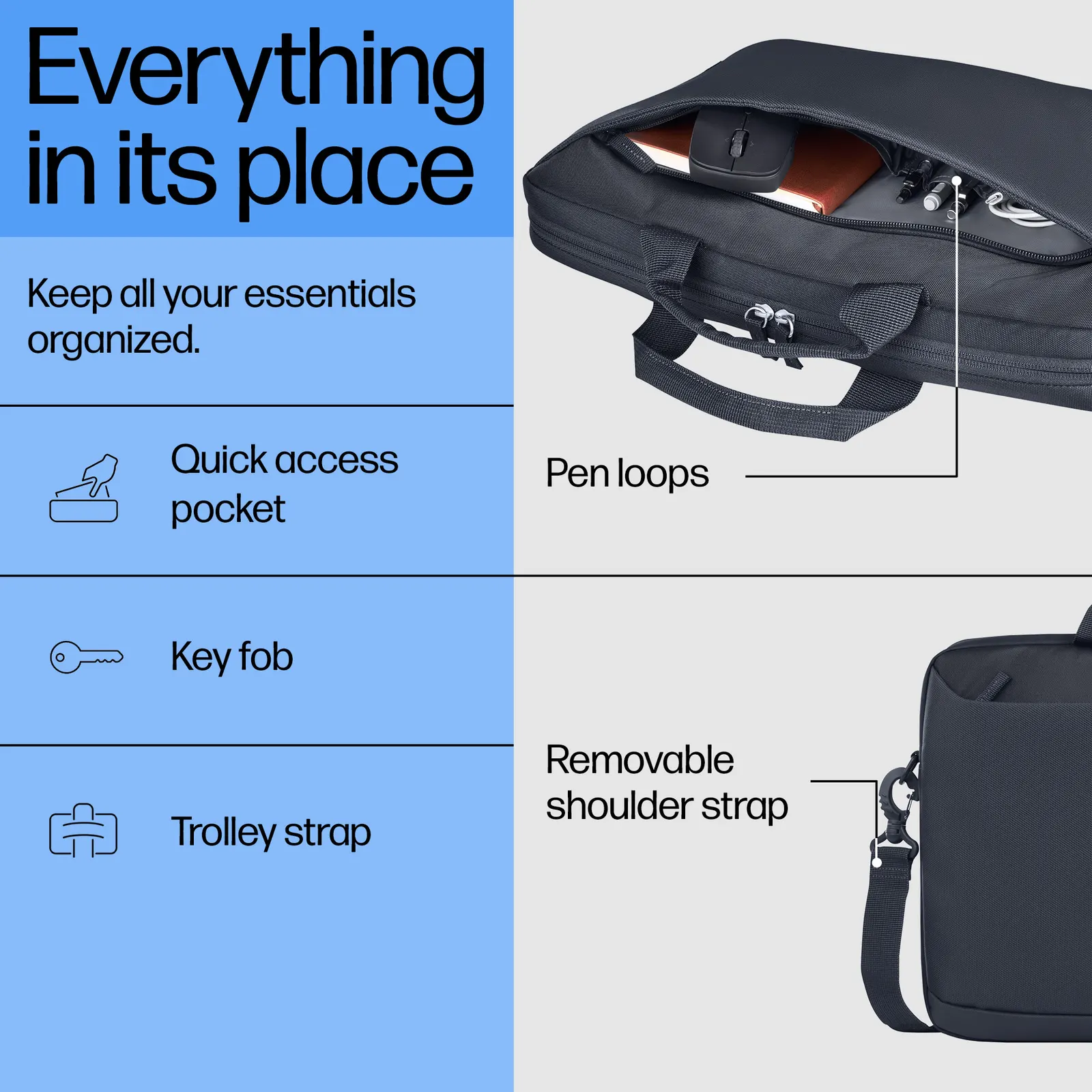 HP Everyday 16 Odyssey Gray Laptop Briefcase
