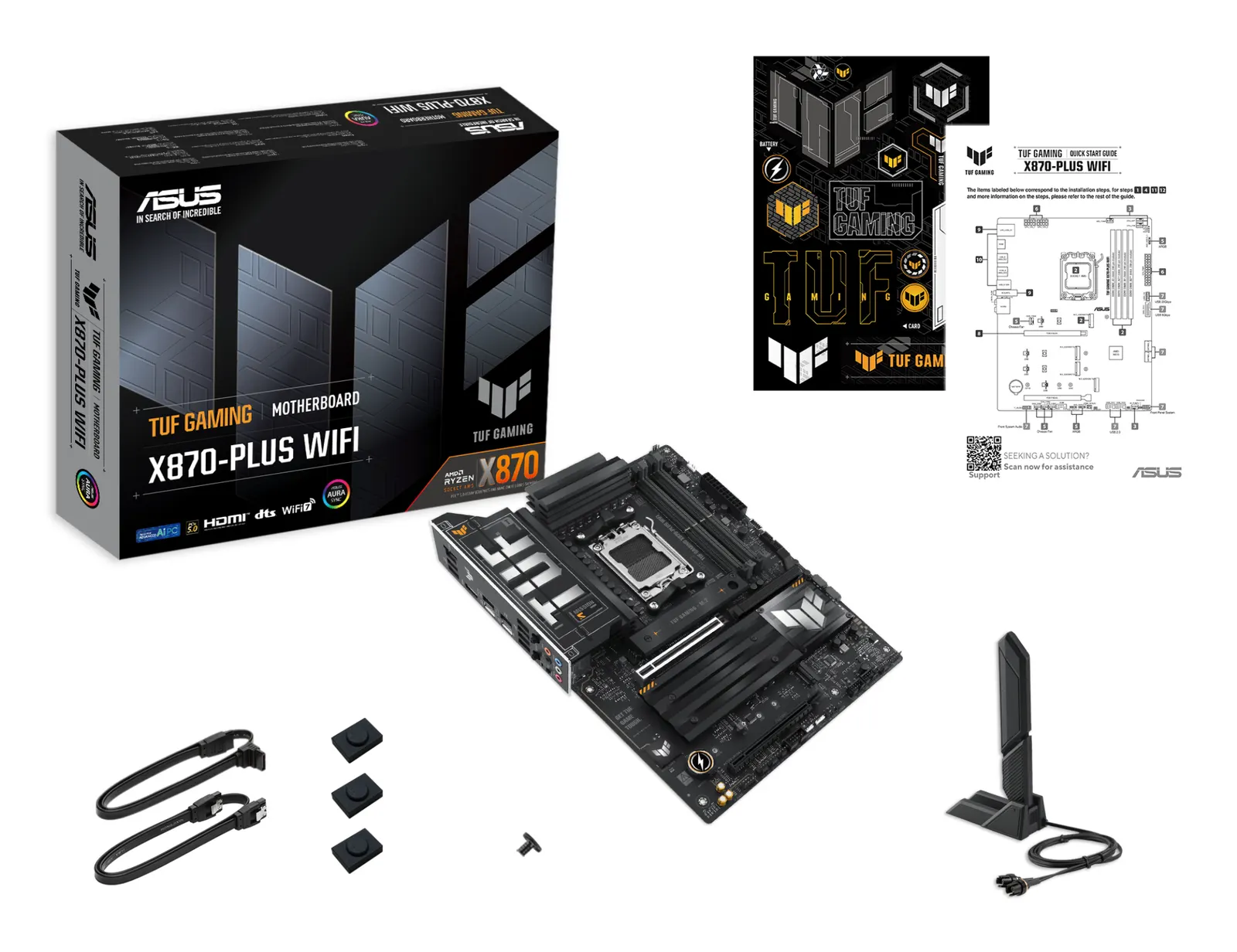 დედაპლატა ASUS Motherboard TUF GAMING X870-PLUS WIFI sAM5 X870 4xDDR5 M.2 HDMI WiFi BT ATX