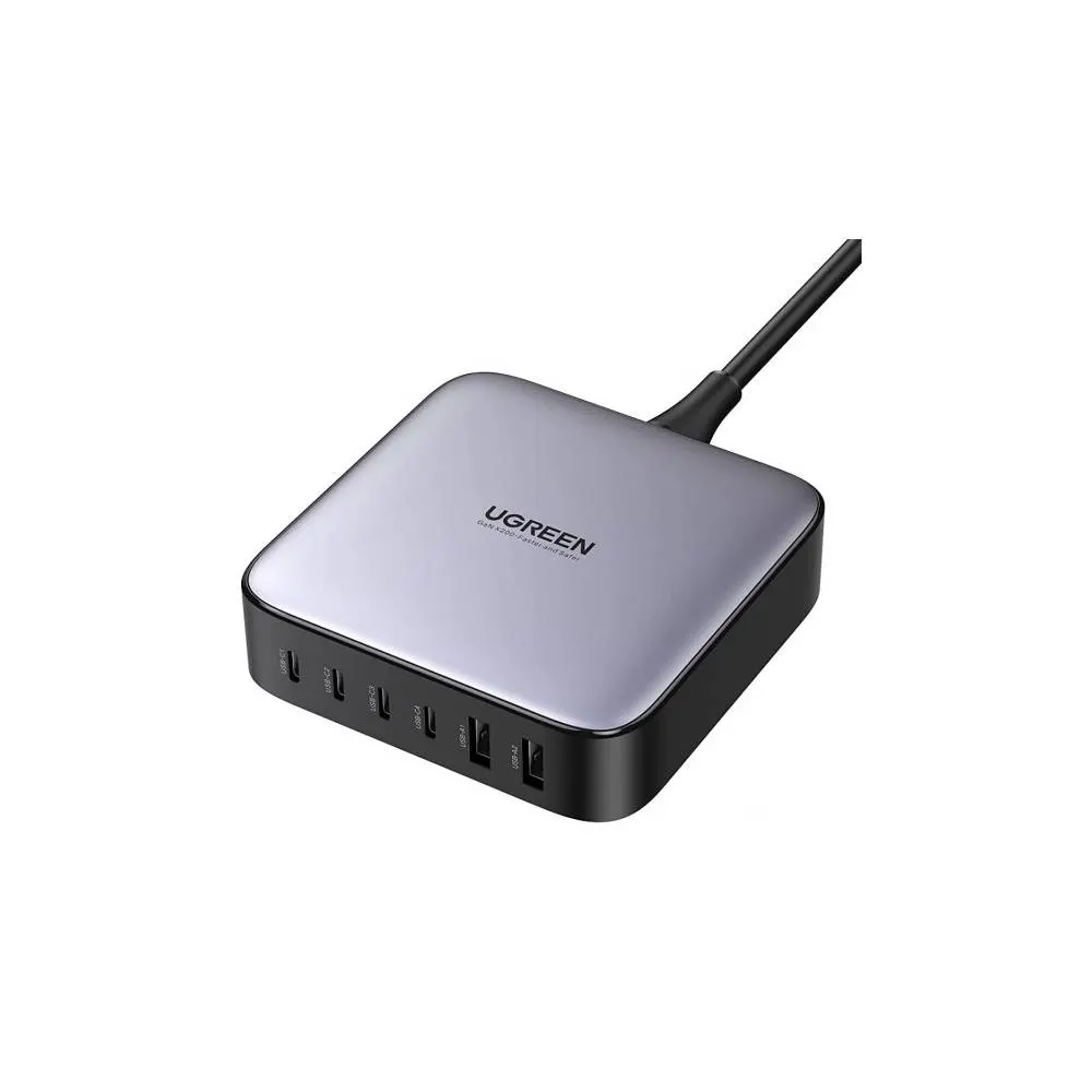 დამტენი UGREEN CD271 (40914) Nexode, 200W, 4x Type-c, 2x USB, Space Gray