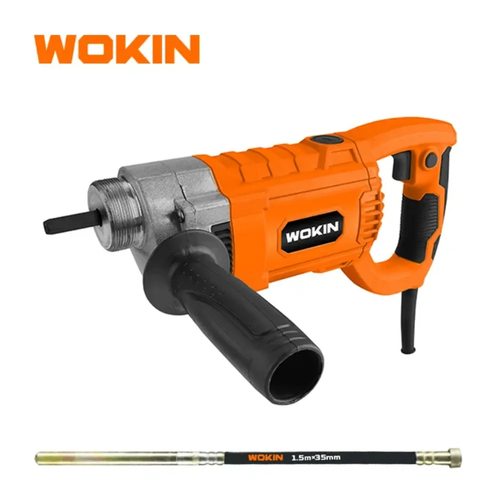ბეტონის ვიბრატორი მილით Wokin 795910 + 795915, 1.5M/35mm, VIBRATOR POKER, 1200W, CONCRETE VIBRATOR, Orange