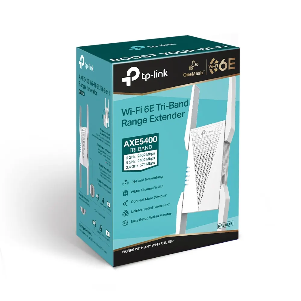 TP-Link RE815XE Mesh Wi-Fi 6E Range Extender