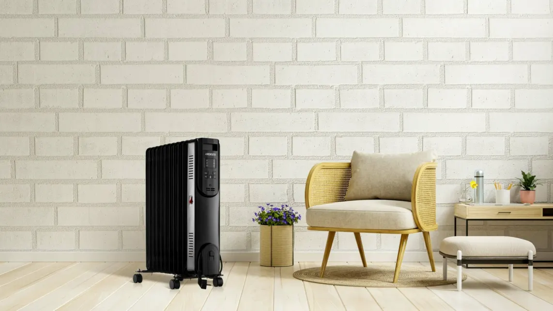 Oil radiator ARDESTO OFH-E11X2 25m2, 2500w, electr. control, 11 sections, remote control, black