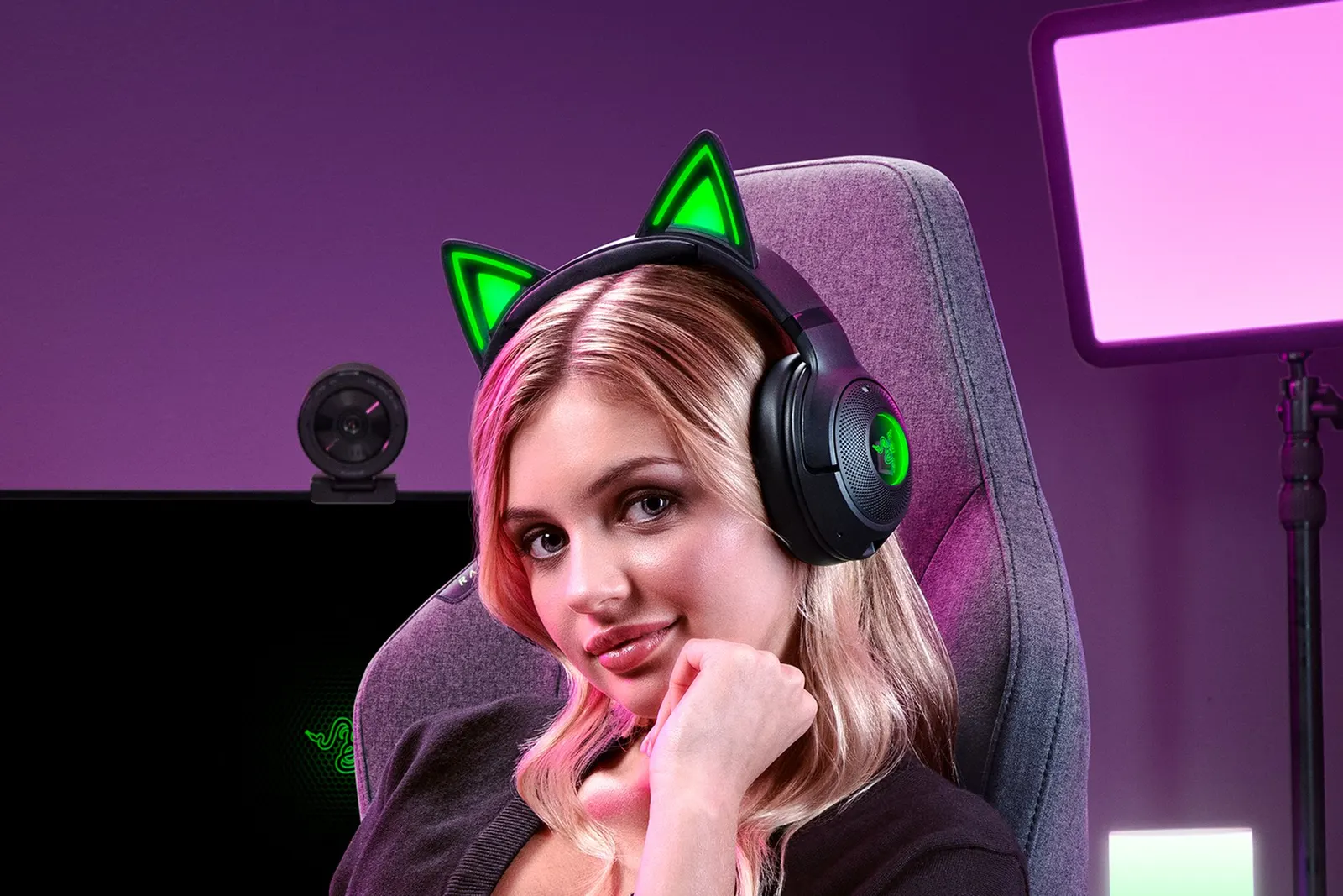 ყურსასმენი Razer Headset Kraken Kitty V2, BT, black