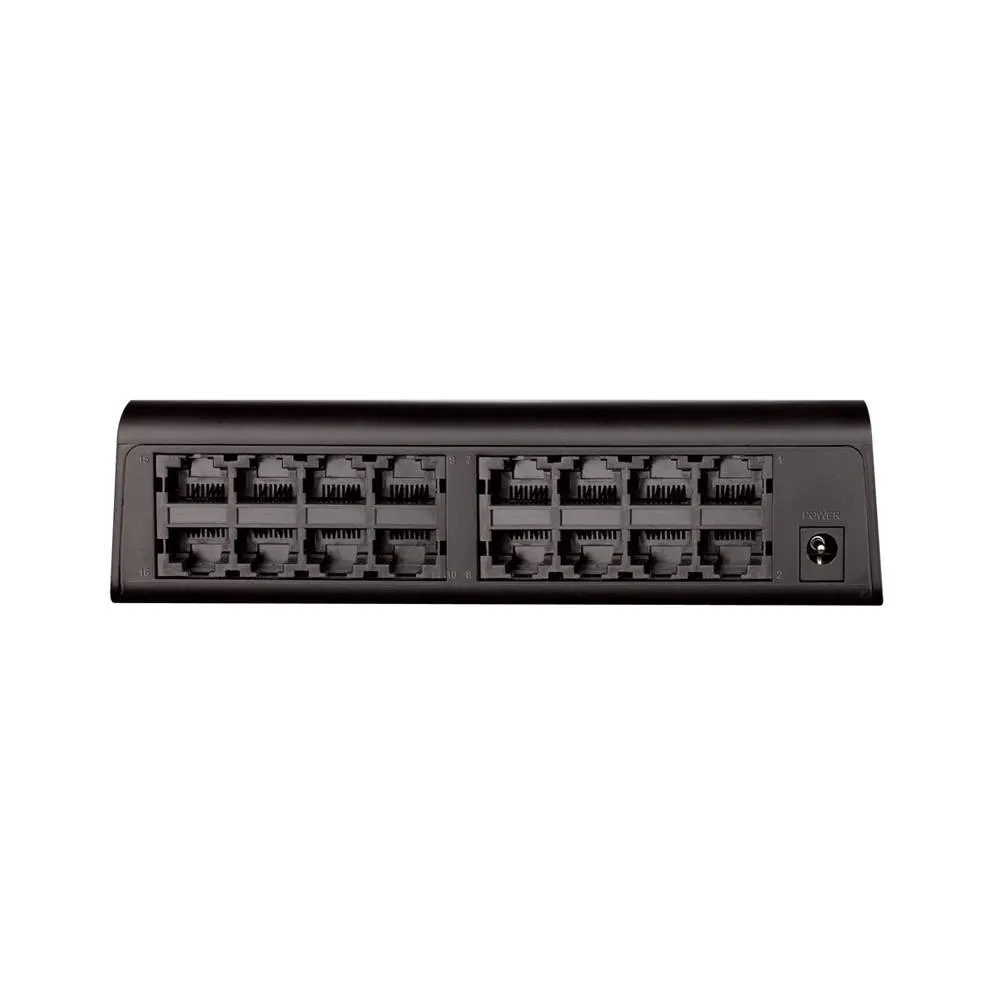 D-Link DES-1016A, Unmanaged Switch, 16 Ports 10/100Base-TX, Black
