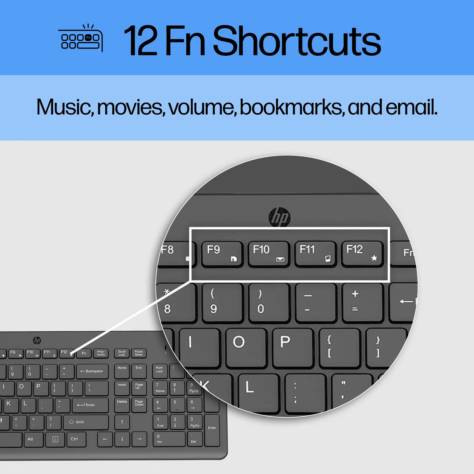 HP 150 USB-A Wired Keyboard RUSS