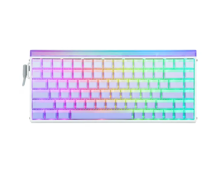კლავიატურა AULA HERO 84 RGB Wired Gaming Keyboard side-engraved keycaps Gradient Purple (Jade King Magnetic Switch)