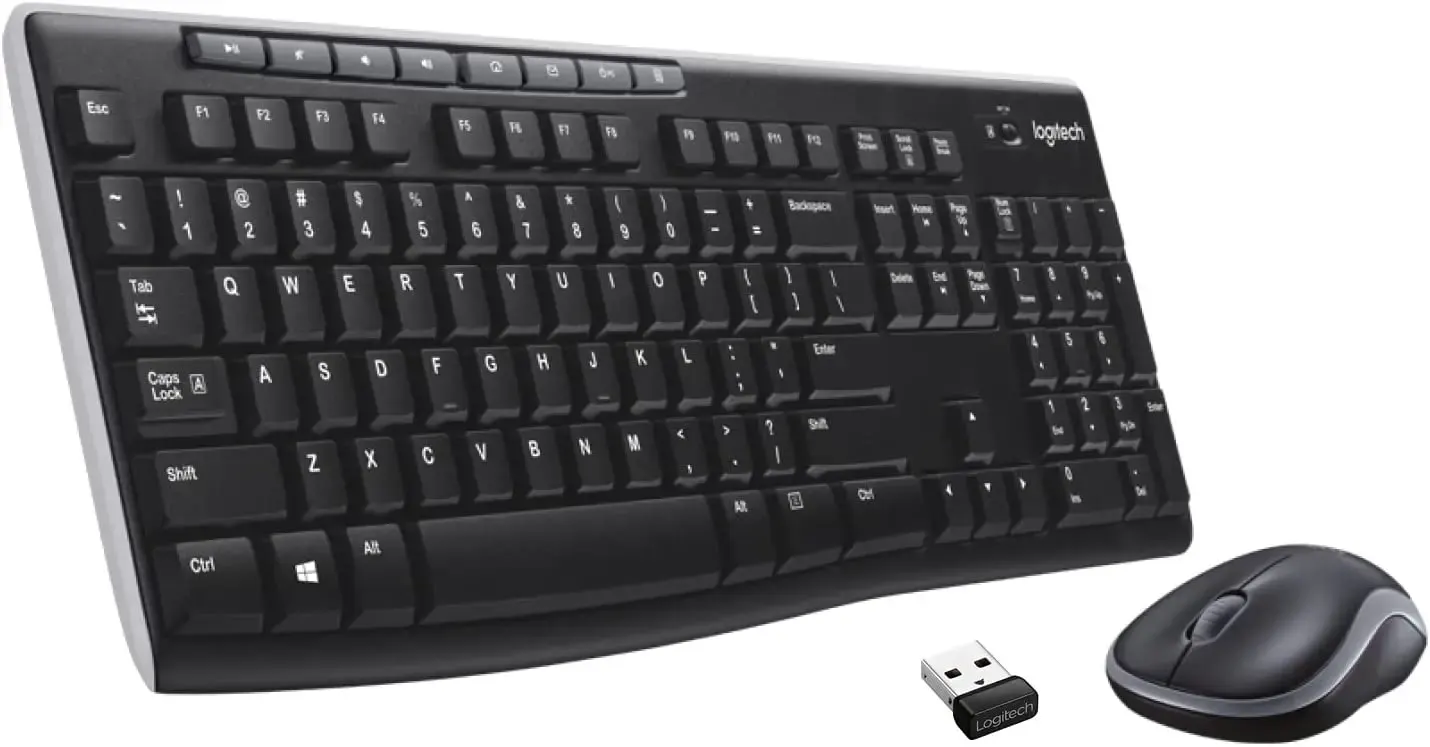 MK270, LOGITECH, Keyboard, Wireless Combo, BLACK.