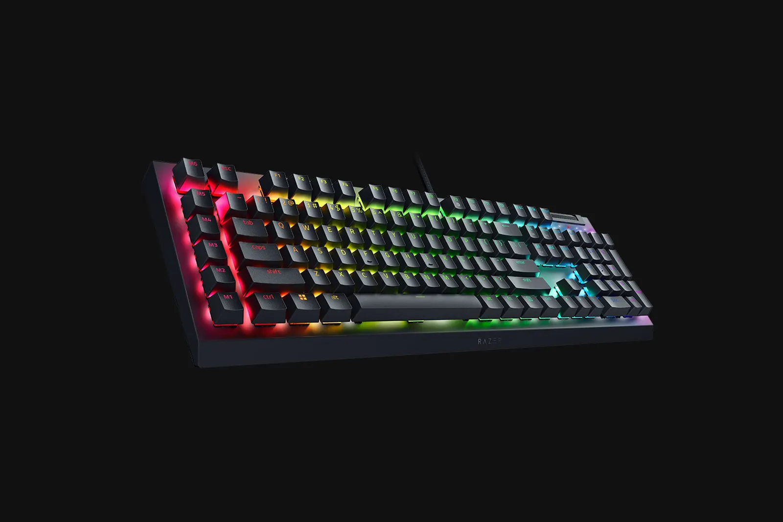 კლავიატურა Razer Keyboard mechanical BlackWidow V4 X, 110key, Green Switch, USB-A, EN, RGB, black