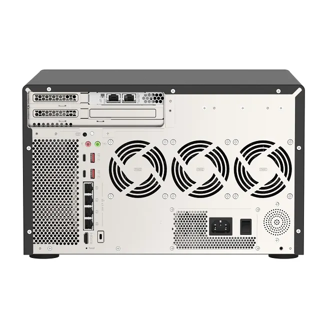 NAS სერვერი 12-Bay TurboNAS (8 x 3.5" HDD + 4 x 2.5" SSD), SATA 6G, Intel Xeon W-1250 6 cores 12 threads 3.3 GHz (boost up to 4.7 GHz), 16GB DDR4 ECC RAM (max. 128GB), 4 x 2.5GbE, 2 x 10GBASE-T 10GbE