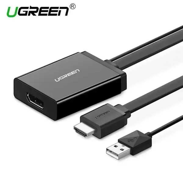 MM107 UGREEN HDMI to DP Converter 0.5m (Black) + USB for power 40238