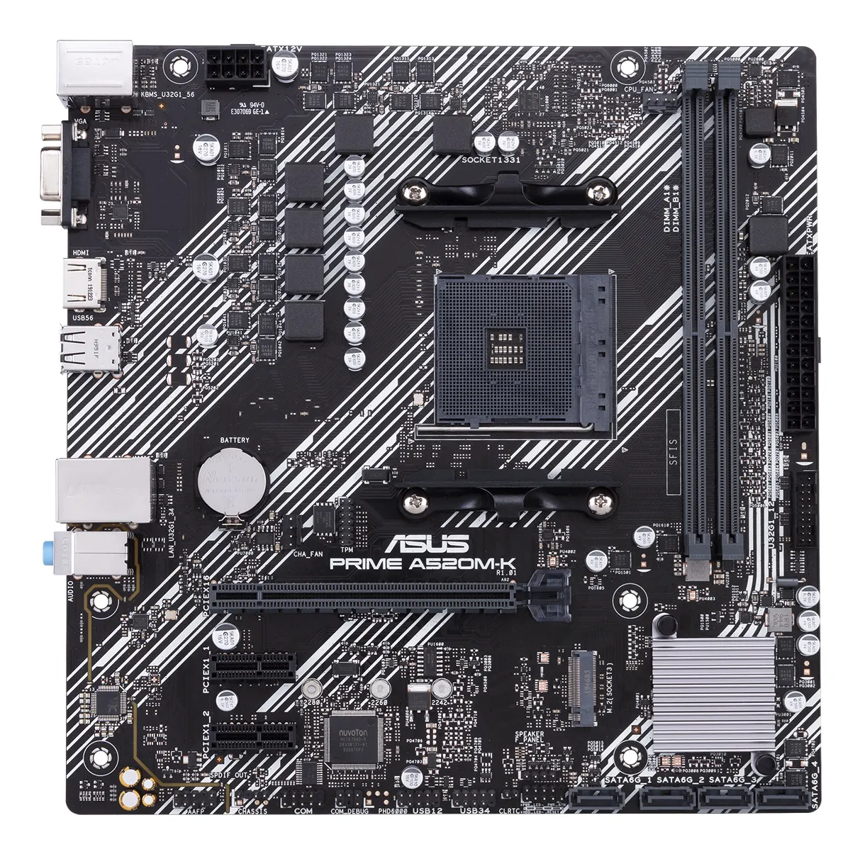 დედაპლატა ASUS Motherboard PRIME A520M-K sAM4 A520 2xDDR4 HDMI D-Sub mATX