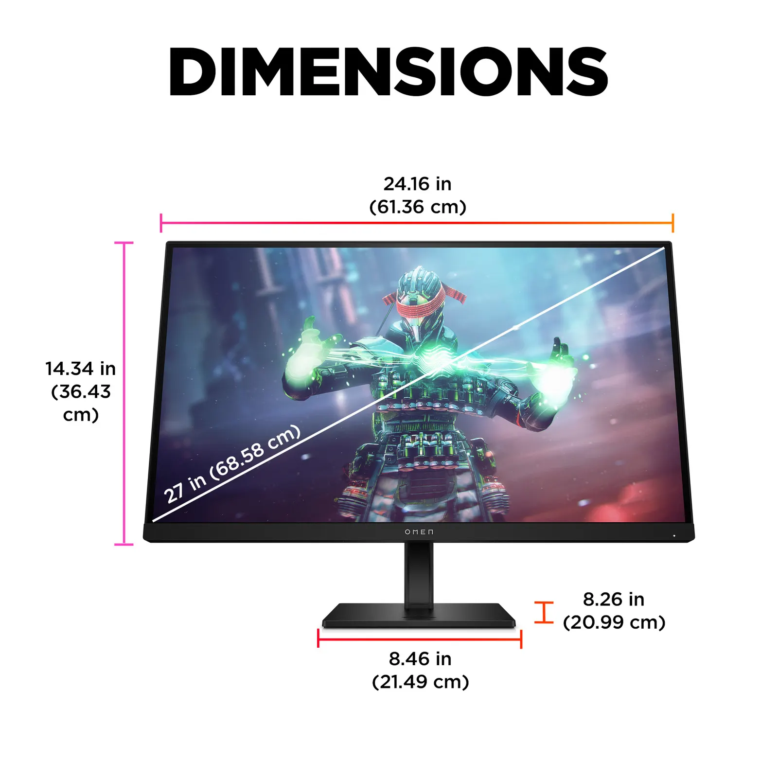 მონიტორი HP OMEN 27k 27" IPS 4K Black