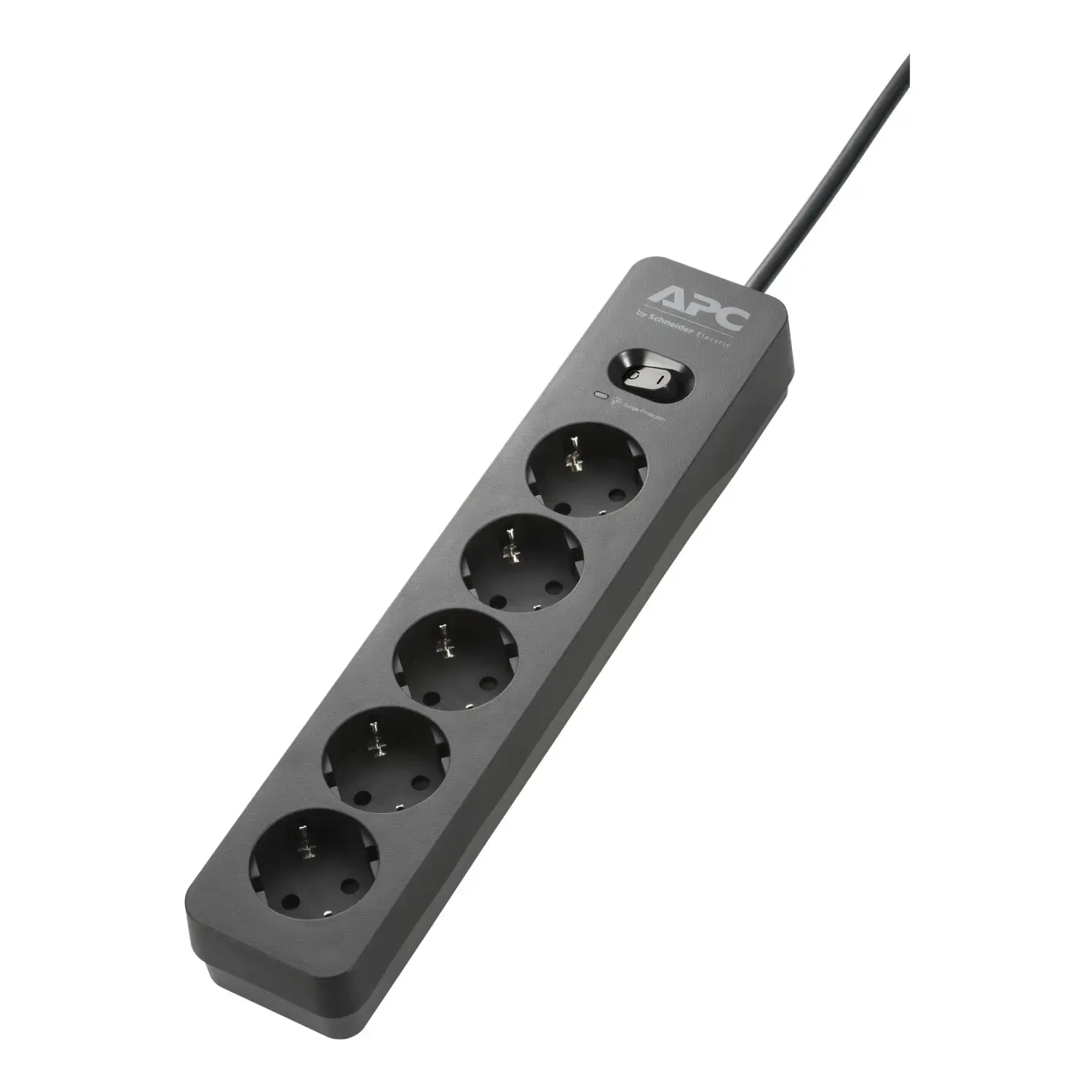PME5B-GR, APC, Surge Protector, Essential SurgeArrest 5 Outlet, 1.5 m, 230V/10 A , 2300 W, Germany, Black.