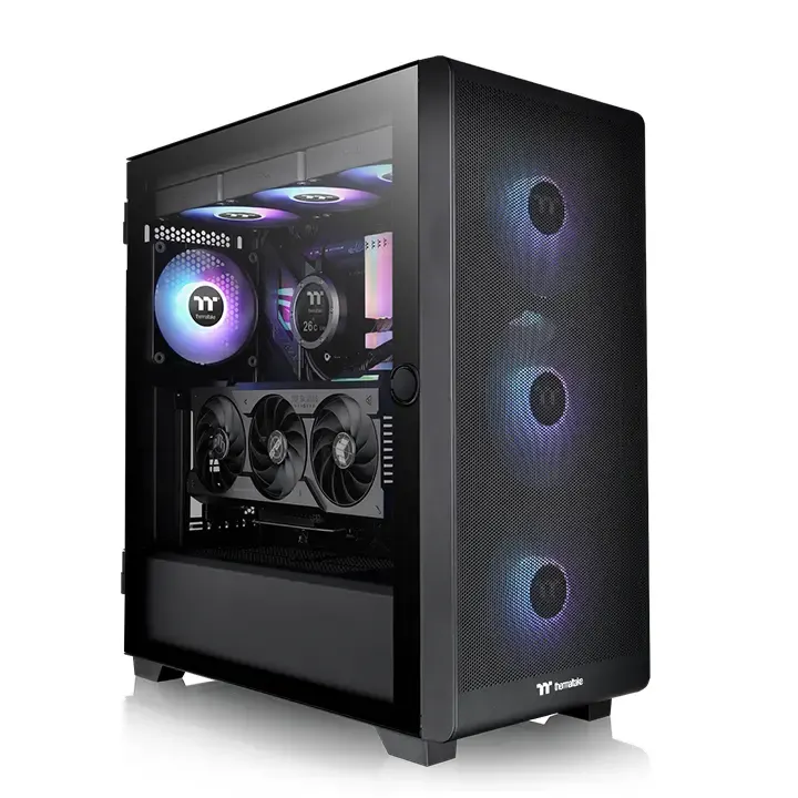 Thermaltake, S250 TG ARGB Mid Tower Chassis Case Black.