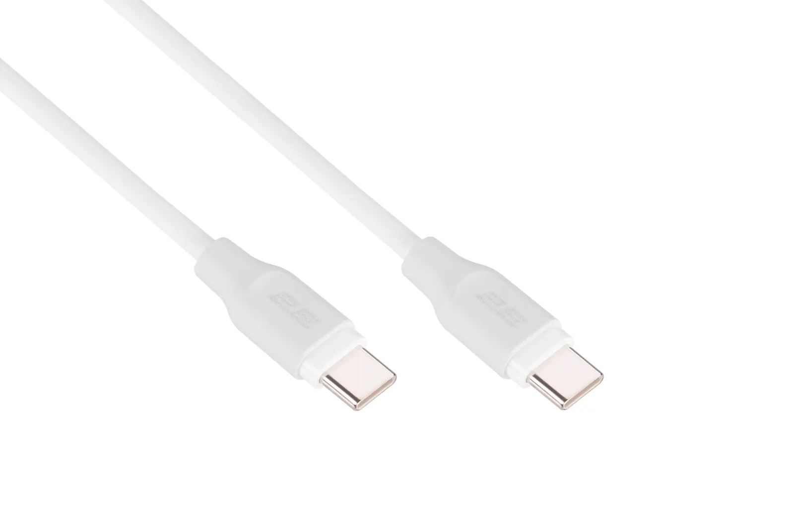 Type-C კაბელი 2E Cable USB-C > USB-C charge/data, 1m, 60W Type-C, Glow, white