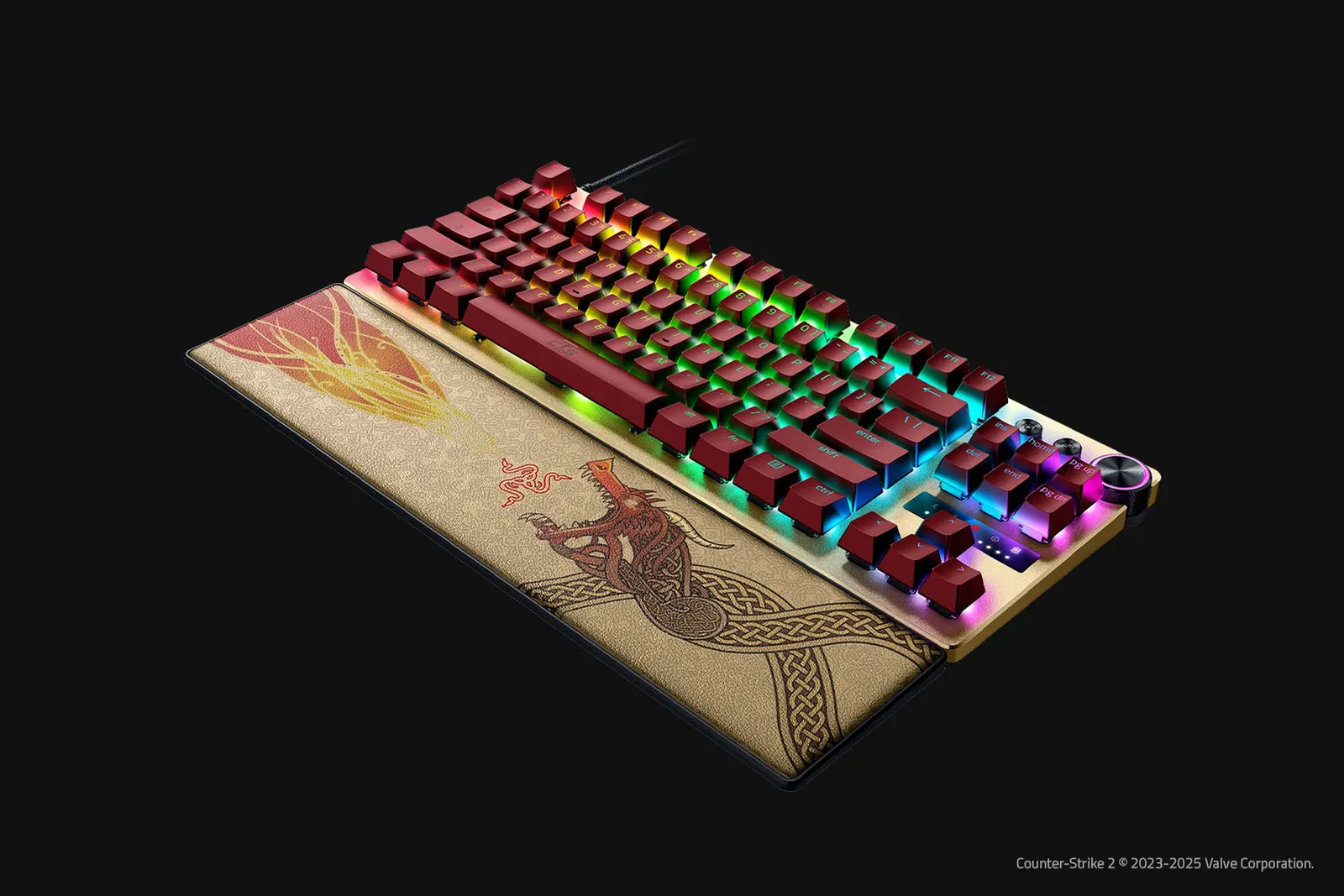 კლავიატურა Razer Keyboard Huntsman V3 Pro TKL, 84key Analog Optical Switches, USB-A, EN, RGB, Counter-Strike 2 Ed