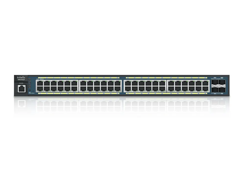 Wireless Management 50AP 48-port GbE PoE.at Switch 410W 4SFP L2 19i