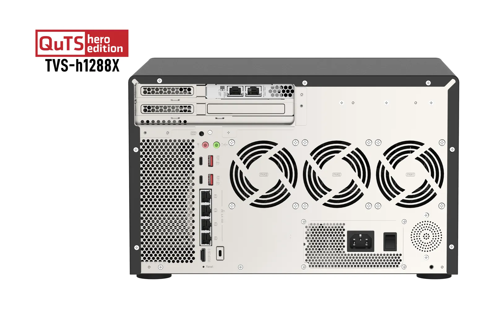 NAS სერვერი 12-Bay TurboNAS (8 x 3.5" HDD + 4 x 2.5" SSD), SATA 6G, Intel Xeon W-1250 6 cores 12 threads 3.3 GHz (boost up to 4.7 GHz), 16GB DDR4 ECC RAM (max. 128GB), 4 x 2.5GbE, 2 x 10GBASE-T 10GbE