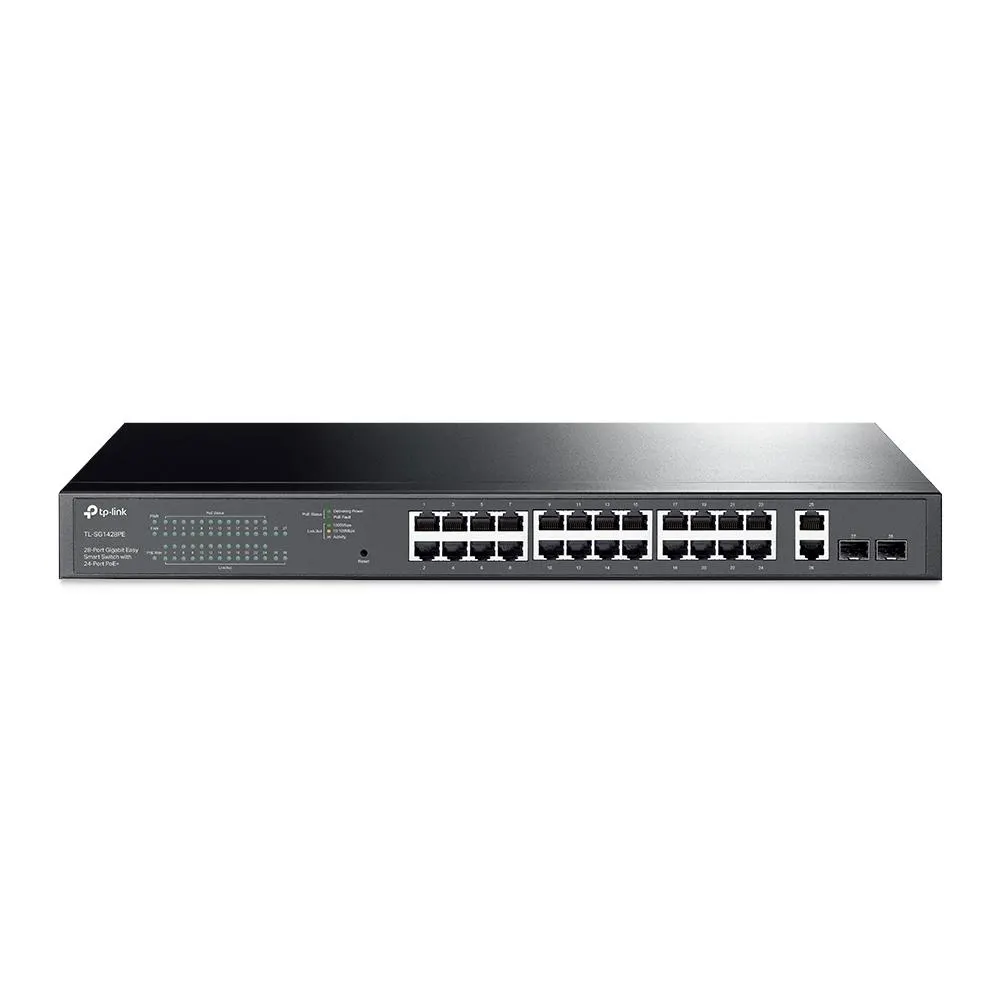 TP-Link, JetStream TL-SG1428PE, 28-Port Gigabit Easy Smart Switch with 24-Port PoE+