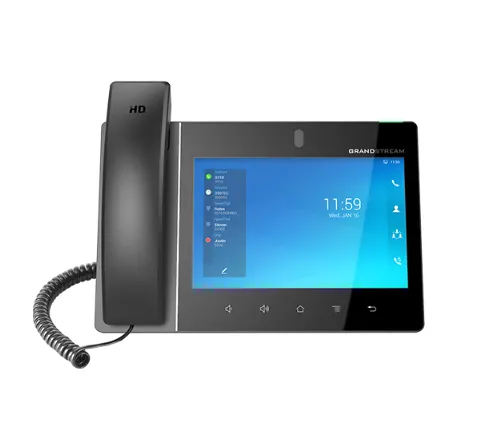 IP ტელეფონი Grandstream GXV3480 desktop video phone,8" 1280x800 capacitive touch screen IPS LCD, 16 lines with up to 16 SIP accounts, tiltable 2 mega-pixel CMOS