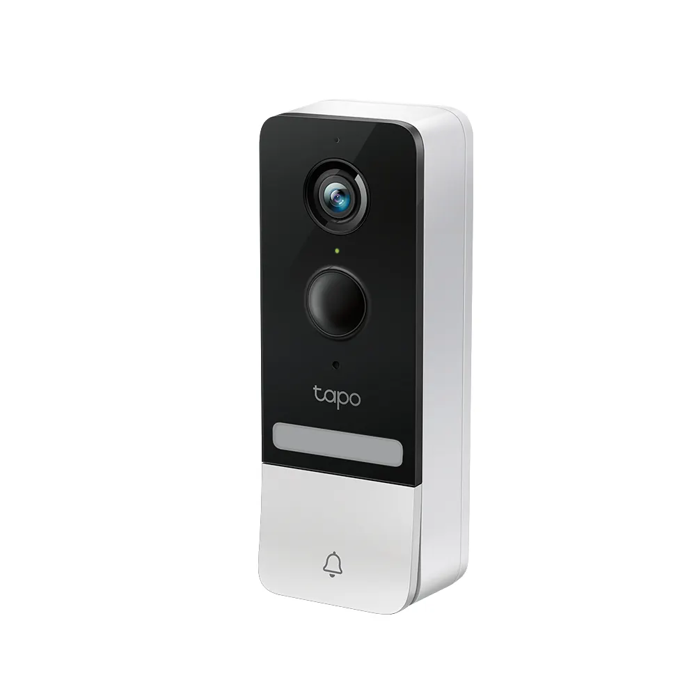 TP-Link Tapo D230S1 Video Doorbell - 2K 5MP (2560 × 1920), 180 Days Battery Life, SD-Card Slot On Hub (Up to 512GB), 160° Viewing Angle, IP64
