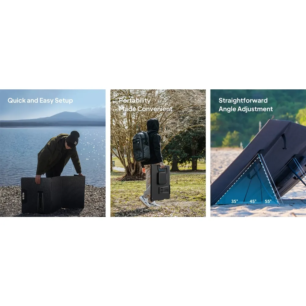 მზის პანელი Bluetti MP200, 200W, Solar Panel, Black