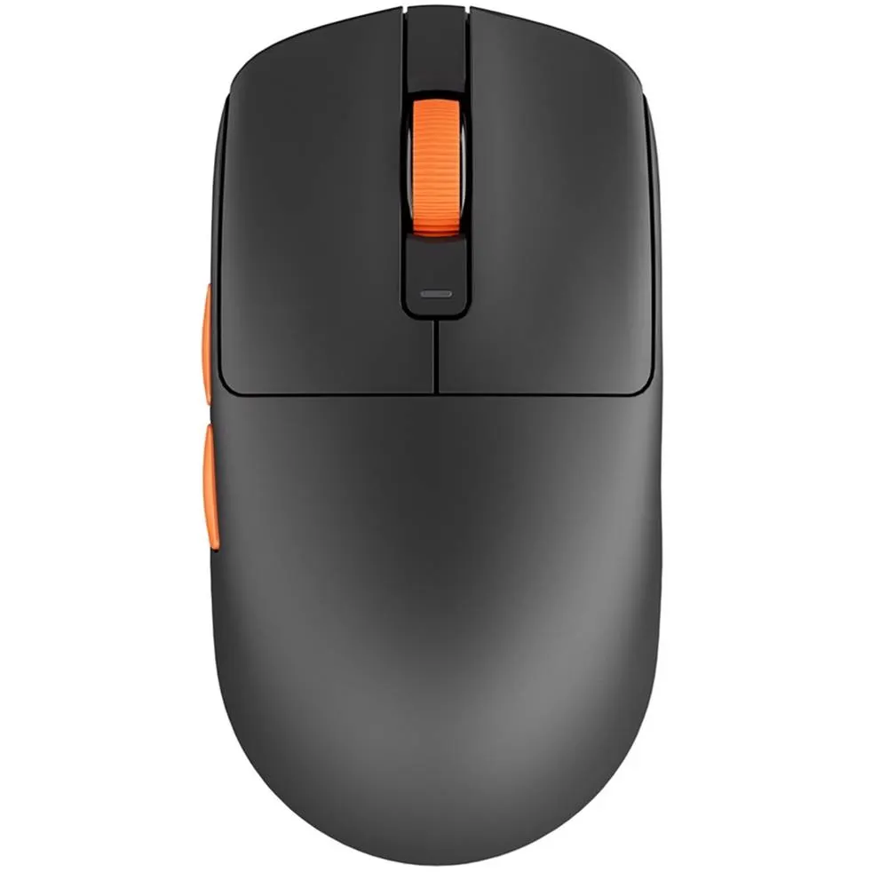 მაუსი Royal Kludge RK M30 Gaming Mouse Wireless, 2.4GHz, Bluetooth, USB Black Orange