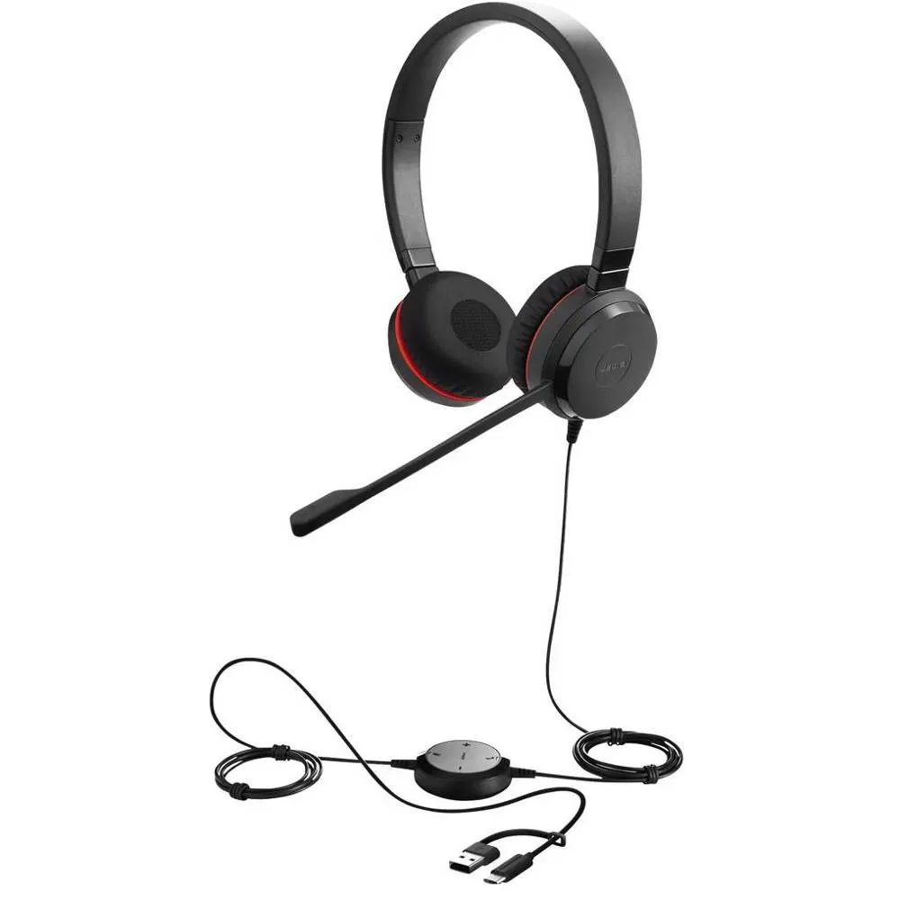 ყურსასმენი Jabra 5399-823-369 Evolve 30 II Stereo MS, Headset, Wired, Type-C/A, 3.5mm, Black