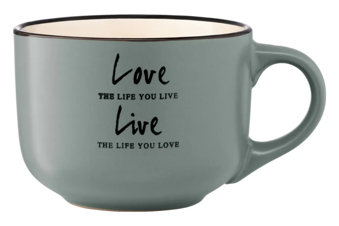 კათხა Ardesto Mug Way of life, 550ml, ceramics, blue
