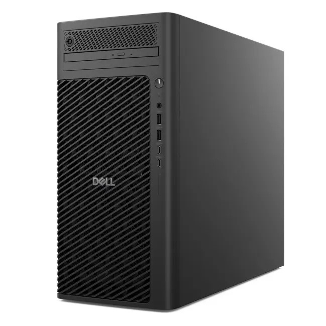 სამუშაო სადგური Dell Pro Max Tower T2 (FCT2250) /U7 265/1x16GB 5600MT/s/A1000 8 GB GDDR6/512GB SSD/DVD+/-RW/Wi-Fi 7+BT 5.4/Kbd + Mouse/500W/Ubuntu/3Y