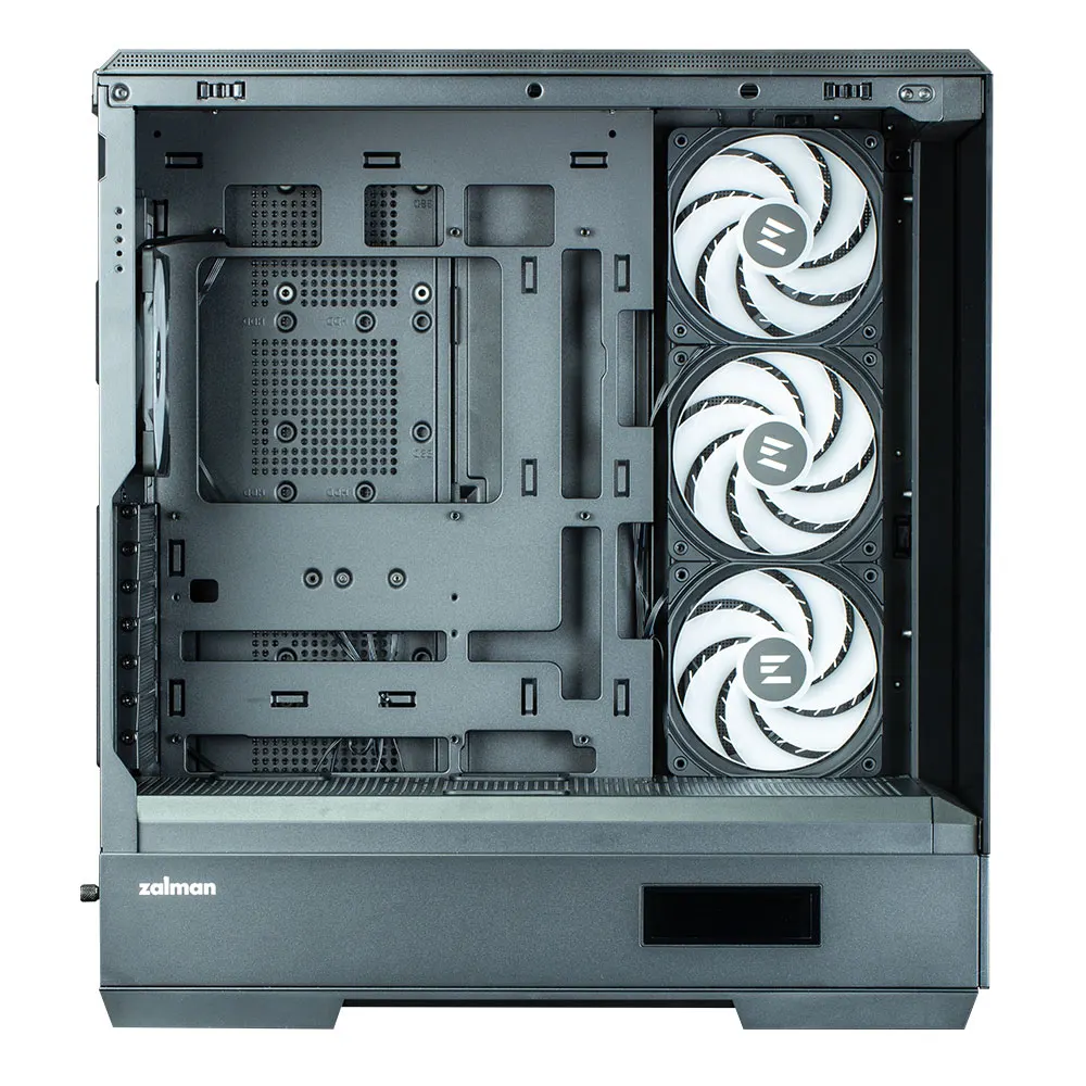 ქეისი Zalman PC case P50 DS without PSU, 2xUSB3.0, 1xUSBType-C, 4x120mm ARGB, VGA 435mm, LCS ready, TG Side Panel, ATX, black